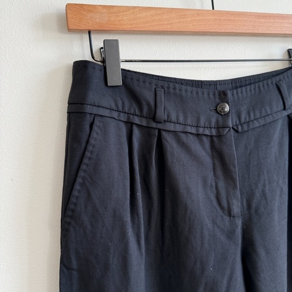 WOLFORD • Wool Cropped Pants with Cuffed Hem in Black - Picture 3 of 10